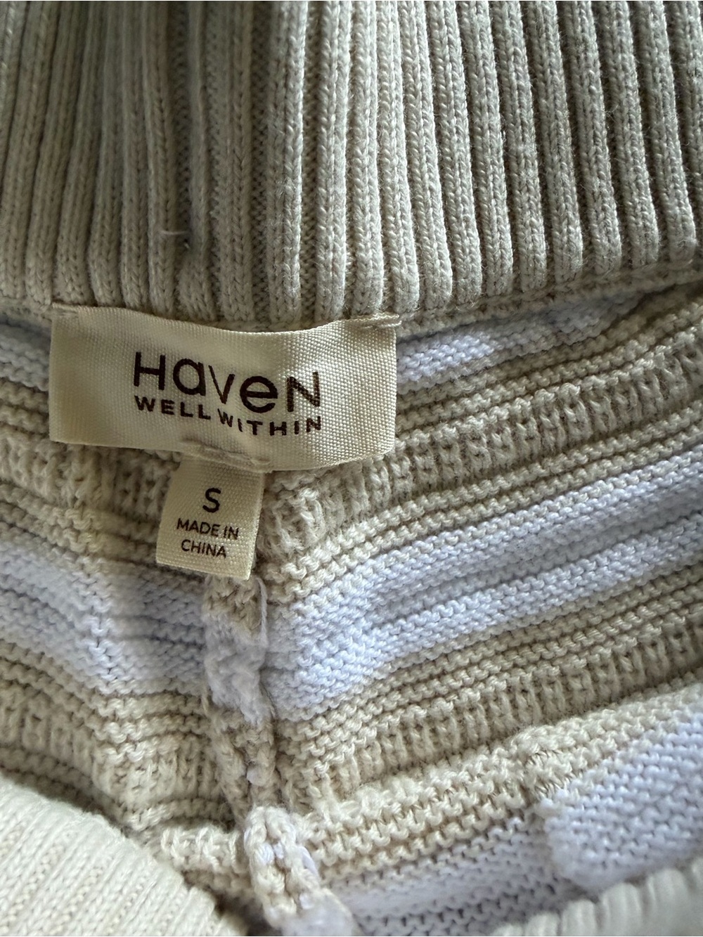 Haven Well Within Organic Cotton Crochet Striped Shorts Size Small - Picture 5 of 9